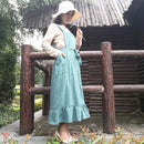 Delantales de cocina de lino y algodón Retro para mujer