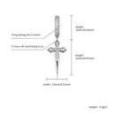 TOPGRILLZ 925 Sterling Silver Cross Earrings High Quality Iced Out Cubic Zirconia Hip Hop Cross Hoop Earrings For Women Gift