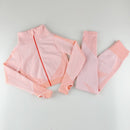 Nahtlose Frauen Set Frauen Sport Gym Anzüge Fitness Sport Langarm Frauen Kleidung