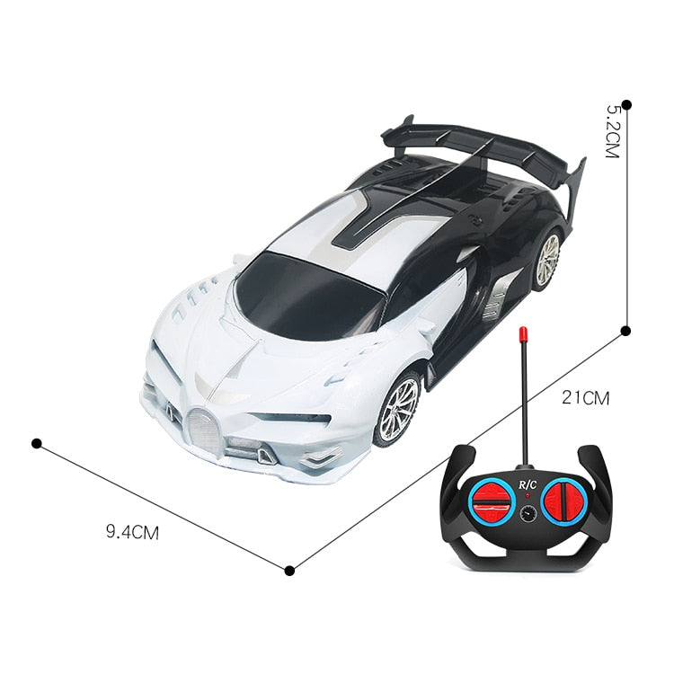 1:18 Rc Car 4wd MODE2 ruedas eléctricas de plástico para niños juguetes educativos juguetes de coche de Control remoto para niños