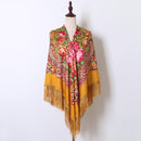 160 cm Frauen Russische Nationale Babuschka Schal Dame Quaste Blumendruck Baumwolle Kopftuch Wraps Strand Reise Schatten Schals Bandana