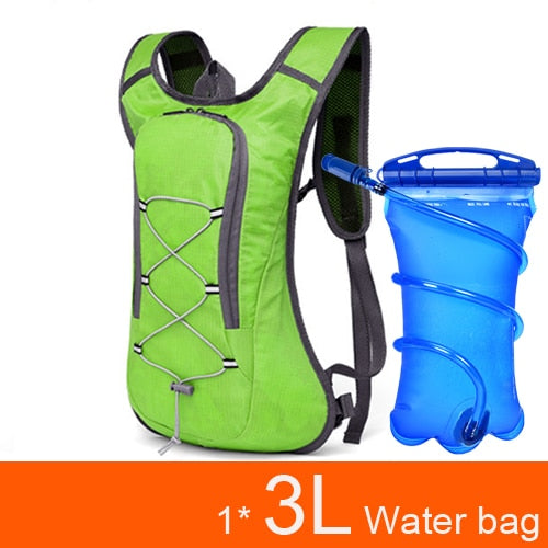 Mochila ultraligera transpirable para bicicleta, chaleco para correr, bolsa para ciclismo, maratón, paquete de hidratación portátil, opción de bolsa de agua de 3L