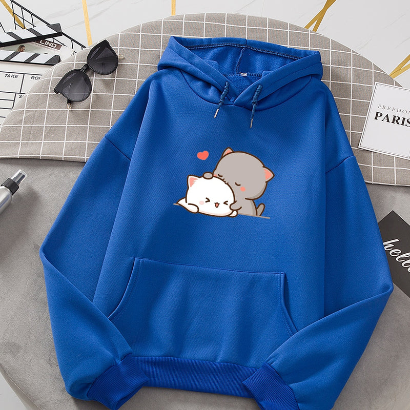 Frauen Herbst Hoodie Sweatshirts Korean Fashion Hoody für Damen Kawaii Anime Pullover Streetwear Plus Size Sweatshirts Paar