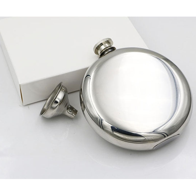 Alcool Alcohol Bottle Set Round Wine Pot Wisky Flagon 5oz Stainless Portable Liquor Hip Flask with Funnel 2 Cups Groomsmen Gift