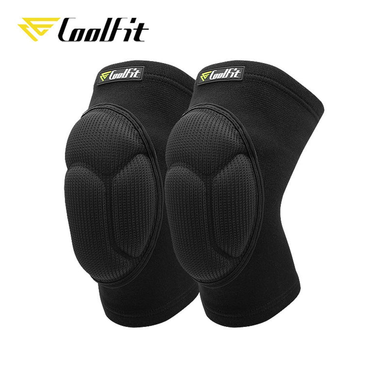 CoolFit 1 Paar Verdickung Fußball Volleyball Extremsport Knieschoner Brace Support Schützen Radfahren Knieschützer Knieschoner