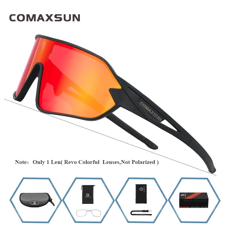 COMAXSUN gafas de ciclismo polarizadas 5 lentes MTB bicicleta de carretera deporte espejo gafas de sol gafas de montar Anti-UV400 gafas de bicicleta