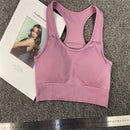 Nahtloser Fitness-Frauen-Yoga-Anzug, hochdehnbar, Workout-Sport-Set, gepolsterter Sport-BH, hohe Taille, Sport-Leggings, Fitnessstudio