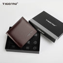 Tigernu, billeteras de alta calidad, monedero fino para hombre, tarjetero de negocios para hombre, billetera de cuero a la moda, monedero corto, tarjetero