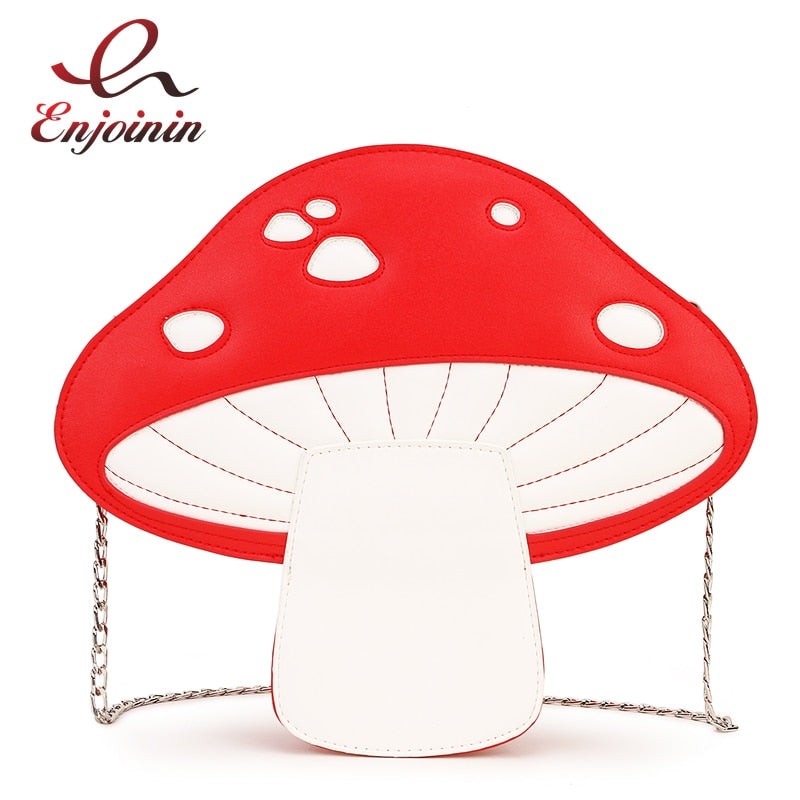 Cute Red Mushroom Design Shoulder Bag Fashion Girl&