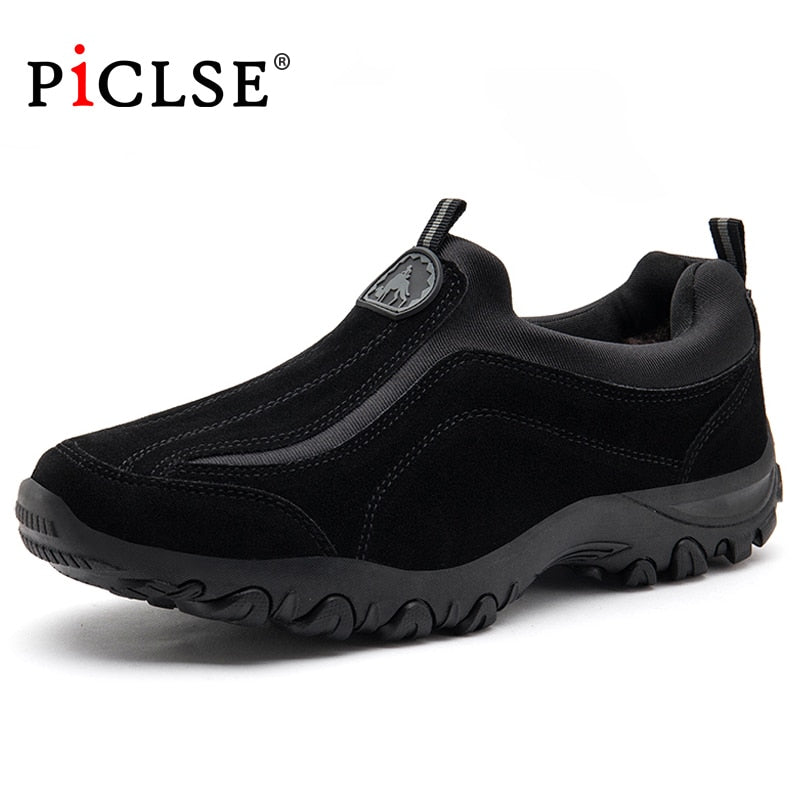 Fashion Flock Men Casual Shoes Suede Leather Shoes Men Sneakers Comfortable Outdoor Shoes Men Winter Shoes plus size 46