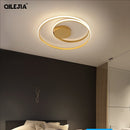 Luces de techo modernas para sala de estar, dormitorio, sala de estudio, comedor, lámpara de techo montada en superficie de color blanco/negro/dorado