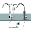 TINTON LIFE Elektrischer Warmwasserbereiter aus Edelstahl mit Temperaturanzeige für die Küche, ohne Tank, sofortiger Warmwasserhahn, 3000 W
