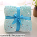 2 layers Dotty Cartoon Animals Coral Fleece Thermal Baby Blanket,Kids Rug for all Seasons , Newborn Traveling Stroller Blanket