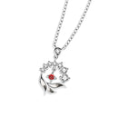 Thaya S925 Silber Halskette Löwe Design Rot Künstlicher Kristall Sterling Silber Anhänger Halskette Für Frauen Luxus Edlen Schmuck
