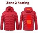Männer 9 Bereiche Beheizte Jacke USB Winter Outdoor Elektrische Heizjacken Warm Sprots Thermomantel Kleidung Beheizbare Baumwolljacke