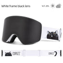 COPOZZ OTG Magnetische Skibrille Snowboard Maske für Männer Frauen Personalisierte Brillen Zylindrischer UV400 Schutz Schneebrille Erwachsene
