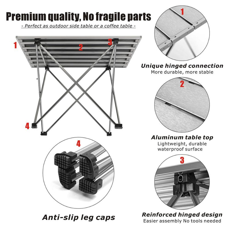 Mesa portátil plegable para acampar, escritorio, plegable, para senderismo, viajar al aire libre, jardín, mesa de Picnic, aleación de aluminio, ultraligera