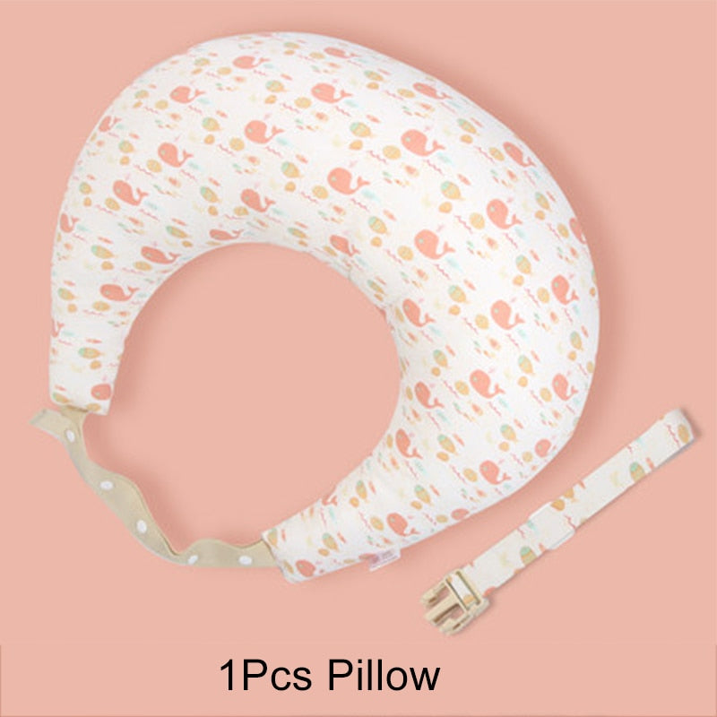 Almohada de lactancia multifunción, almohada de lactancia de maternidad para bebé, cojín de cintura ajustable para mujer embarazada, funda lavable en capas