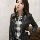 Chaqueta de cuero PU para motocicleta Vangull, chaqueta de mujer de otoño ajustada de estilo europeo, prendas de vestir cortas informales, abrigo de calle nuevo básico de motorista 2020