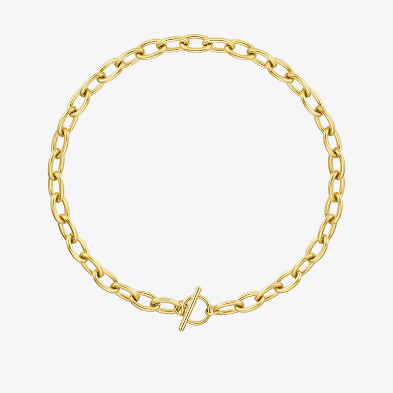 ENFASHION Punk Circle Choker Necklaces For Women Gold Color Stainless Steel Chunky Chain Necklace 2020 Fashion Jewelry P203142