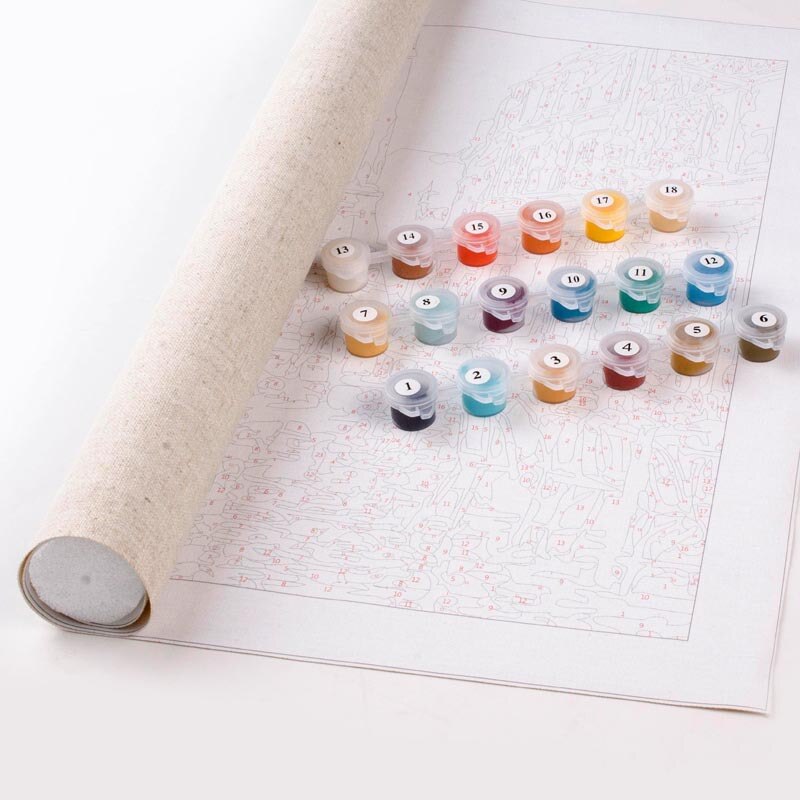Pintura de Totoro por números, Kits de decoración para el hogar pintados a mano para colorear, lienzo de dibujo, cuadros de pintura al óleo DIY por números