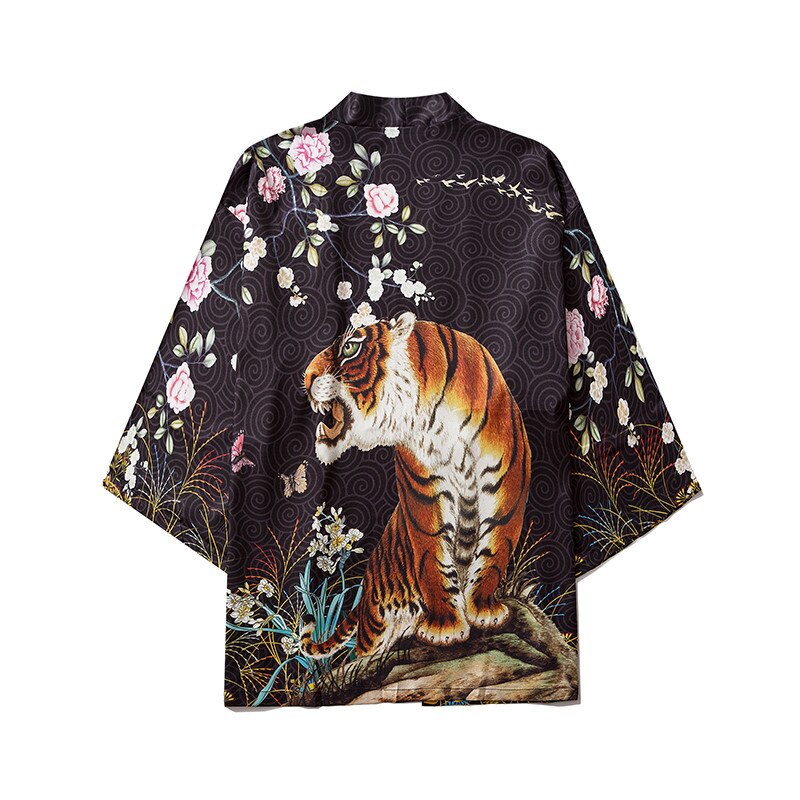 Primavera otoño japonés tradicional Haori Samurai Oriental Yukata ropa кимоно японский стиль ropa de calle diaria de alta calidad