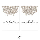 Bohemian Ausatmen Einatmen Mandala Achtsamkeit Zen Wand Kunstdruck Poster Bild Leinwand Malerei Yoga Zimmer Wohnzimmer Wohnkultur