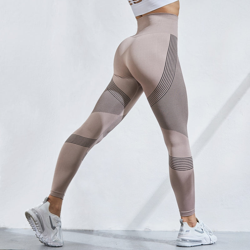 CHRLEISURE Hohe Taille Leggings Frauen Bubble Butt Workout Gym Leggings Sport Stretch Fitnesshose