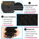 Joedir Deep Wave Bundles mit frontalen brasilianischen Haarbündeln Echthaarverlängerung 3/4 Echthaarbündel mit Verschluss Haar Remy