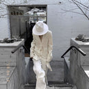 Frauen 100% Wollfilzhüte Weiß Fedoras mit breiter Krempe für Hochzeitsfeier Kirchenhüte Pork Pie Fedora Hut Floppy Derby Triby Hats Base