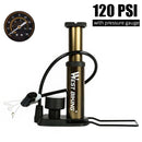 WEST BIKING 120 PSI Fahrradpumpe Passend für Presta Schrader Aluminiumlegierung Fahrrad Inflator Fußpedal Tragbare Bodenluftpumpe