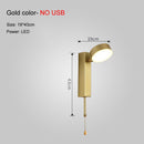 Gold Schwarz Eisen LED Wandleuchten Wohnzimmer Schlafzimmer Bett Innenleuchten Leuchte Wandlamp Schalter Industrieleuchte
