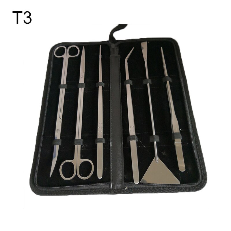 Aquarium Tools Set Plants Tweezers and Scissors Grass Stainless Steel Cleaning Tools Plants Fish Tank Accessories 4 5 6pcs/set