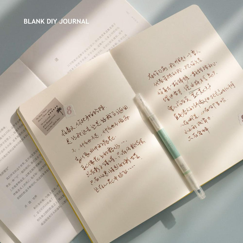 MINKYS 2021 Soft PU Leather 136 Sheets A5 Blank Journal Notebook Diary Planner Agenda Sketchbook Kawaii School Stationery