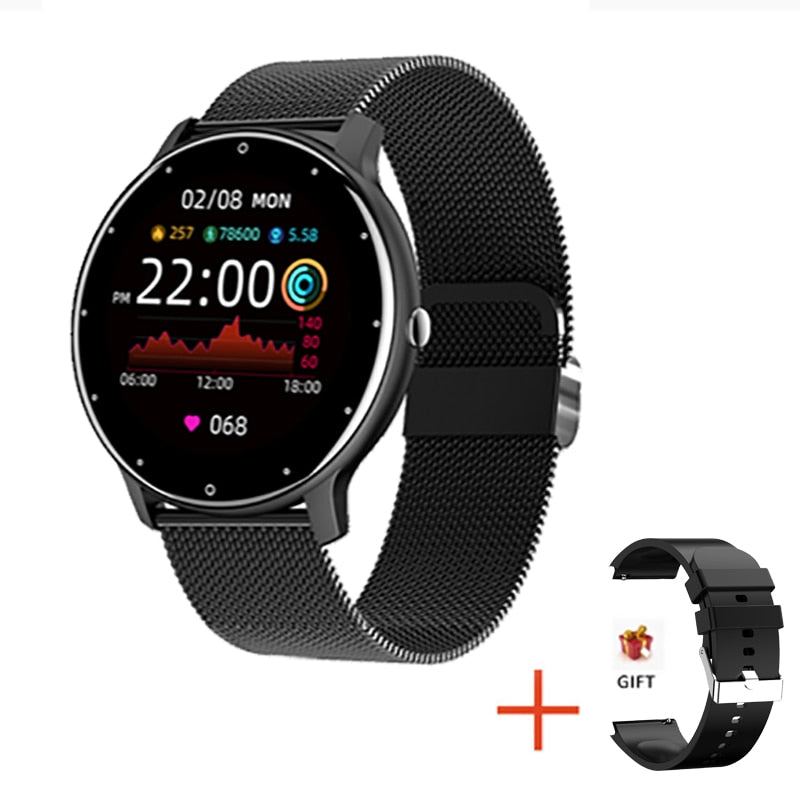 LIGE 2021 Neue Frauen Smart Watch Männer Voller Touchscreen Sport Fitness Uhr Wasserdicht Bluetooth Für Android ios Smartwatch Männer