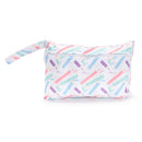 Wasserdichte wiederverwendbare Wickeltasche für Mama Menstruationseinlagen Kinder Windeln Aufbewahrung bedruckte Wetbag Mutterschaft Kinderwagen Wet Bag waschbar