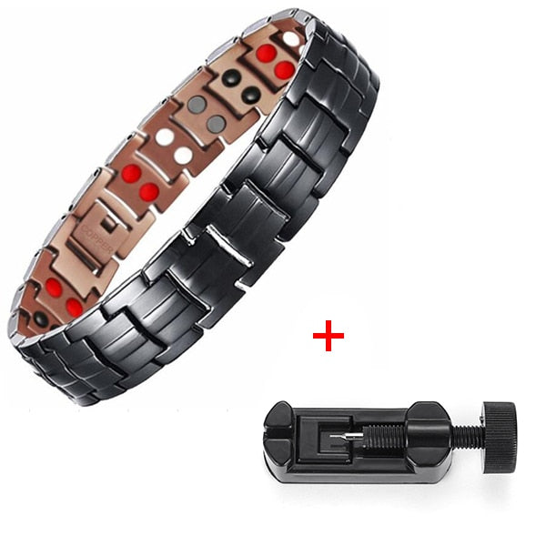 Oktrendy Pure Copper Magnetic Pain Relief Bracelet For Men Therapy Magnets Bangle Link Chain Women Health Care Jewelry Wholesale