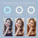 Desktop-LED-Ringlicht, dimmbar, Telefon, Videoaufnahme, rundes Fülllicht für Youtube, Tik Tok, Videofotografie, Beleuchtung, Ringlicht