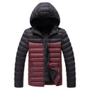 CHAIFENKO Winter Warme Freizeitjacke Parkas Herren Herbst Mode Streetwear Herren Parkas Winddicht Dick Mit Kapuze Dünner Fester Mantel Herren