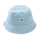 2020 New Smile Face Labeled Kinder Bucket Hats Alle Matched Simple Style Caps Kids Bob Hat Summer Fashion Sun Hat