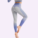 SHINBENE Stretchy Hohe Taille Nahtlose Athletische Sport-Workout-Strumpfhosen Damen Gestreifte Hüfte Verstärkende Lauf-Gym-Fitness-Leggings