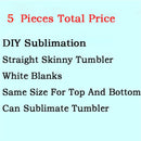 20 Unzen/15 Unzen Sublimation Straight Skinny Tumbler Blank Edelstahl Tumbler DIY Cups Vakuumisolierte Auto Kaffeetassen Geschenk