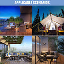 Wasserdichte Doppelkopf-Solarlicht-LED-Campinglampe im Freien 15W 20W Notlampe mit Sonnenkollektor, der für Gartenhof hängt