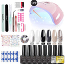 Maniküre-Set für Nagelverlängerungen, Gel-Nagellack-Set, Acryl-Set, Poly-Nagelgel-Set mit UV-LED-Nagellampe, Gel-Sets, Nagelwerkzeug-Set