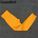 Conjunto de Yoga para mujer, ropa de gimnasio, traje deportivo, Top corto de manga larga calado sin costuras, mallas de entrenamiento de cintura alta, ropa deportiva