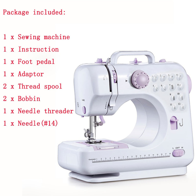 Fanghua, máquina de coser genuina 505A, Mini máquina de coser para el hogar, prensatelas eléctrico multifunción portátil para el hogar