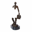Famoso Bruno Catalano, estatua de viajero de bronce, escultura abstracta de viaje para hombre, figurita masculina, arte coleccionable, decoración del hogar