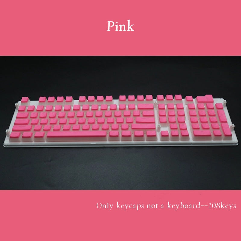 PBT OEM Profile Transaprent Pudding Keycaps Mechanical Keyboard Backlit 108 Keys Double Color Gaming Mechanical Keycap Universal