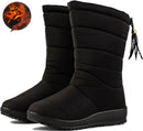 Winterstiefel Damen Mitte der Wade Wasserdichte Schneestiefel Warme Pelz Damenstiefel Winterschuhe Damenschuhe Chaussures