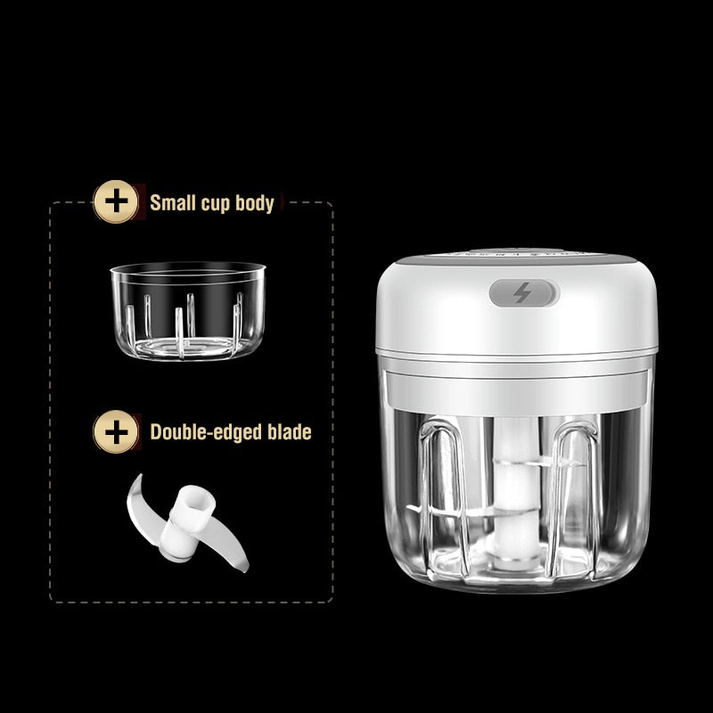 Wireless Electric Garlic Press Vegetable Food Chopper Grinder Masher 100/250ml Rechargeable Meat Garlic Grinder Choppers Presser